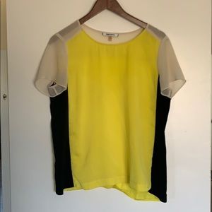 DKNYC black white yellow top